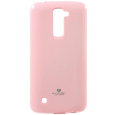 LG K10 (K420N) šviesiai rožinis Mercury kieto silikono (TPU) dėklas - nugarėlė / Priedai.lt