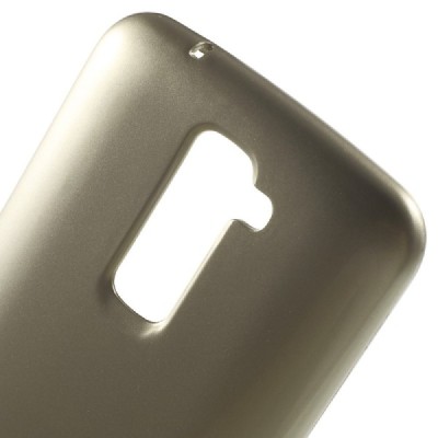 LG K10 (K420N) auksinis Mercury kieto silikono (TPU) dėklas - nugarėlė / Priedai.lt