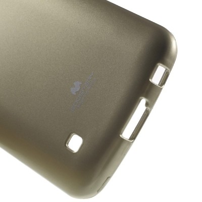 LG K10 (K420N) auksinis Mercury kieto silikono (TPU) dėklas - nugarėlė / Priedai.lt