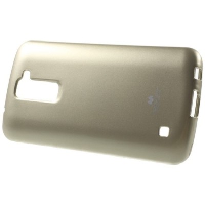LG K10 (K420N) auksinis Mercury kieto silikono (TPU) dėklas - nugarėlė / Priedai.lt