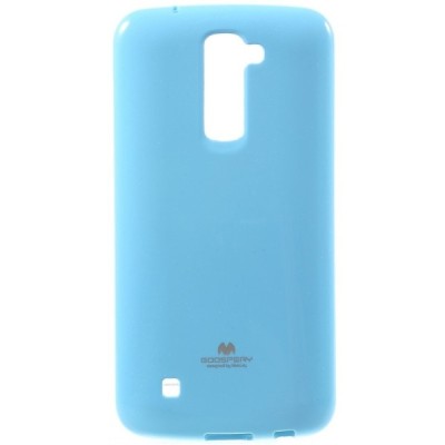 LG K10 (K420N) šviesiai mėlynas Mercury kieto silikono (TPU) dėklas - nugarėlė / Priedai.lt