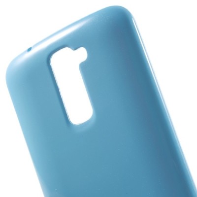 LG K10 (K420N) šviesiai mėlynas Mercury kieto silikono (TPU) dėklas - nugarėlė / Priedai.lt