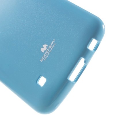 LG K10 (K420N) šviesiai mėlynas Mercury kieto silikono (TPU) dėklas - nugarėlė / Priedai.lt