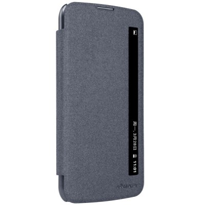 LG K10 (K420N) „Nillkin“ Sparkle atvēramais pelēks maciņš / Vacins.lv