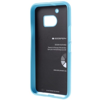 HTC 10 (M10 Lifestyle) šviesiai mėlynas Mercury kieto silikono (TPU) dėklas - nugarėlė / Priedai.lt