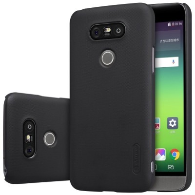 LG G5 (H850) juodas plastikinis dėklas + Nillkin ekrano plėvelė / Priedai.lt
