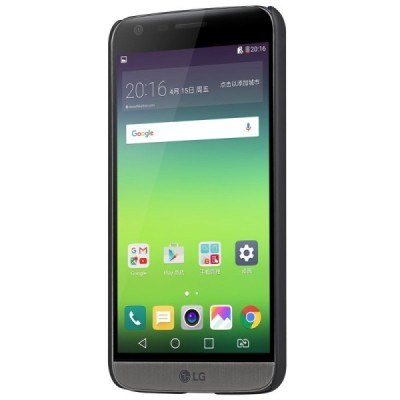 LG G5 (H850) juodas plastikinis dėklas + Nillkin ekrano plėvelė / Priedai.lt