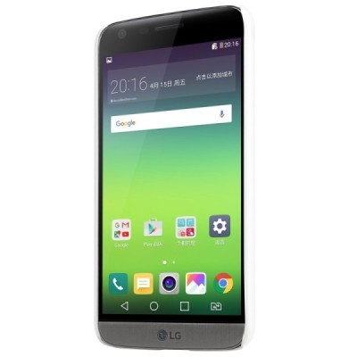 LG G5 (H850) baltas plastikinis dėklas + Nillkin ekrano plėvelė / Priedai.lt