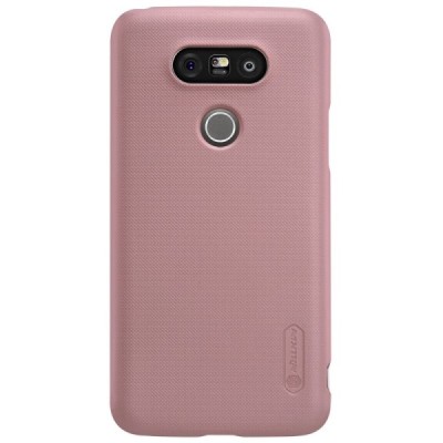 LG G5 (H850) rožinis plastikinis dėklas + Nillkin ekrano plėvelė / Priedai.lt