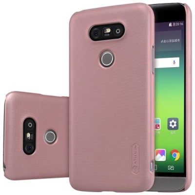 LG G5 (H850) Nillkin Frosted Shield rozs plastmasas futrālis + ekrāna aizsargplēve / Vacins.lv