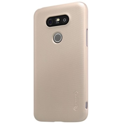 LG G5 (H850) auksinis plastikinis dėklas + Nillkin ekrano plėvelė / Priedai.lt