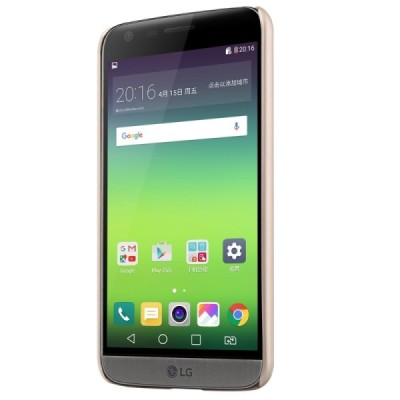 LG G5 (H850) auksinis plastikinis dėklas + Nillkin ekrano plėvelė / Priedai.lt