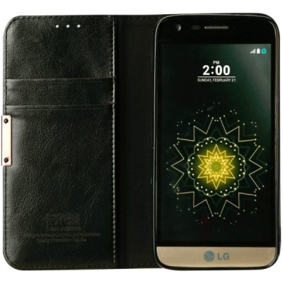 „Kalaideng“ Royale atverčiamas juodas odinis LG G5 (H850) dėklas / Priedai.lt