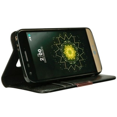 „Kalaideng“ Royale atverčiamas juodas odinis LG G5 (H850) dėklas / Priedai.lt