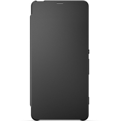 Oficialius Sony Xperia XA Style Cover Flip juodas atverčiamas dėklas SCR54 / Priedai.lt