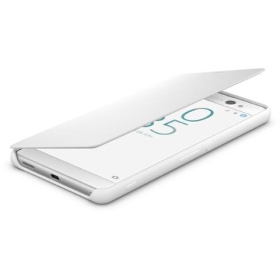 Oficiāls Sony Xperia XA Style Cover Flip balts atvērams maciņš SCR54 (maks) / Vacins.lv