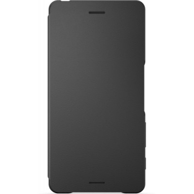 Oficialius Sony Xperia X Style Cover Flip juodas atverčiamas dėklas SCR52 / Priedai.lt