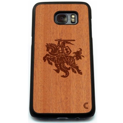 Samsung Galaxy S7 edge „Crafted Cover“ Vytis natūralaus medžio dėklas (šviesus medis) / Priedai.lt
