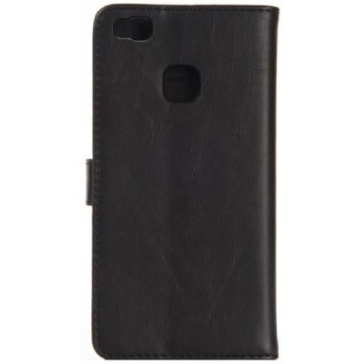 Huawei P9 Lite (Huawei Ascend P9 Lite, Huawei G9 Lite) atvēramais ādas melns retro maciņš (maks) / Vacins.lv