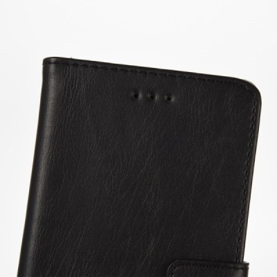 Huawei P9 Lite (Huawei Ascend P9 Lite, Huawei G9 Lite) atvēramais ādas melns retro maciņš (maks) / Vacins.lv