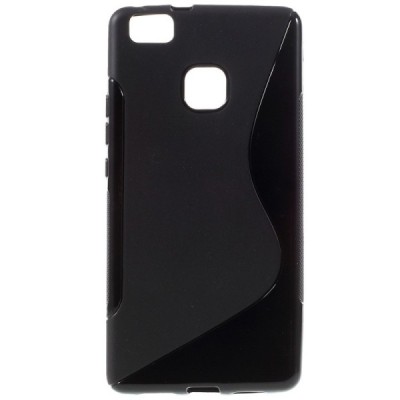Huawei P9 Lite cieta silikona (TPU) melns apvalks / vacins.lv