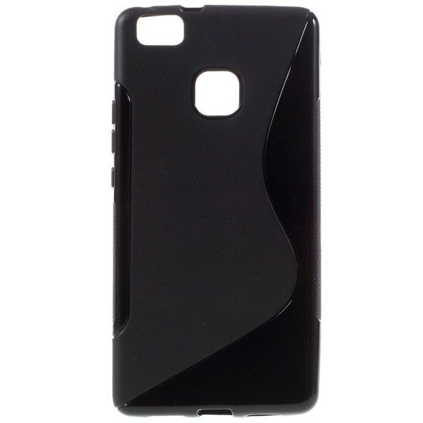 Cieta silikona (TPU) apvalks - melns (P9 Lite)