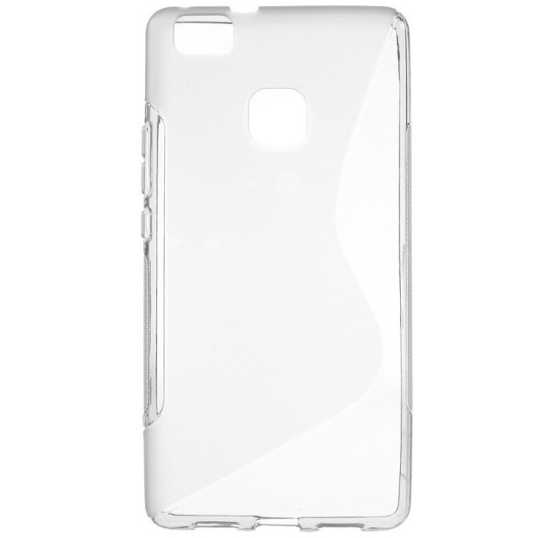 Kieto silikono (TPU) dėklas - skaidrus, pilkas (P9 Lite)