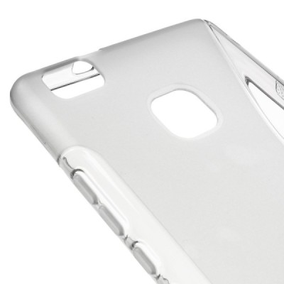 Huawei P9 Lite (Huawei Ascend P9 Lite, Huawei G9 Lite) skaidrus (permatomas) kieto silikono TPU pilkas dėklas - nugarėlė / Pried