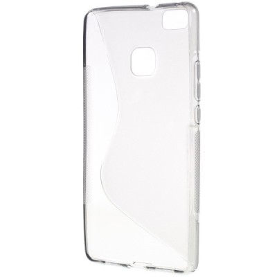 Huawei P9 Lite (Huawei Ascend P9 Lite, Huawei G9 Lite) skaidrus (permatomas) kieto silikono TPU pilkas dėklas - nugarėlė / Pried