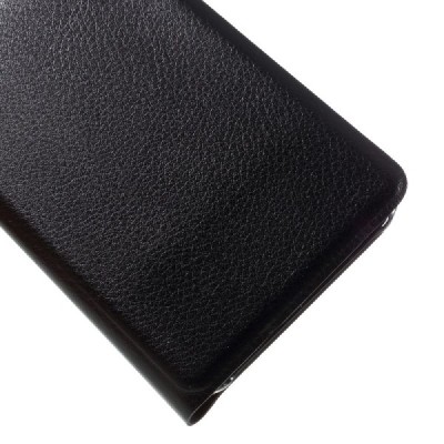 Samsung Galaxy J3 2016 (J320) melns atvēramais Smart Wallet ādas maciņš - maks / Vacins.lv