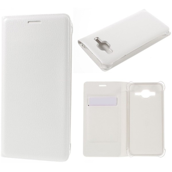 „Smart Wallet“ atverčiamas dėklas - baltas (Galaxy J3 2016)