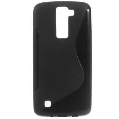 LG K8 (K350N) kieto silikono TPU juodas dėklas - nugarėlė / Priedai.lt