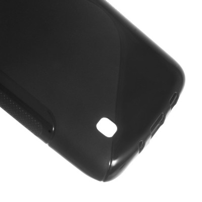 LG K8 (K350N) kieto silikono TPU juodas dėklas - nugarėlė / Priedai.lt