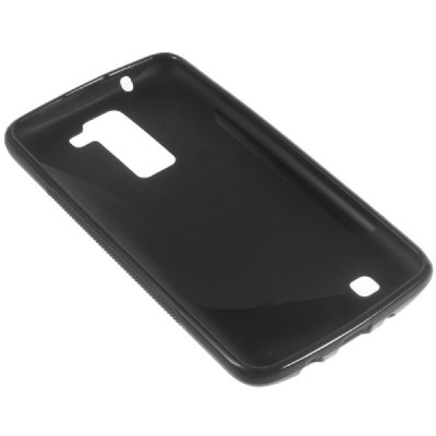 LG K8 (K350N) kieto silikono TPU juodas dėklas - nugarėlė / Priedai.lt