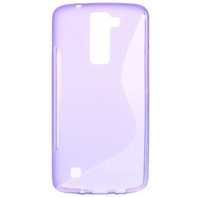LG K8 (K350N) kieto silikono TPU violetinis dėklas - nugarėlė / Priedai.lt