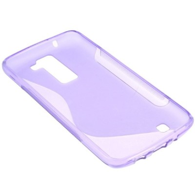 LG K8 (K350N) kieto silikono TPU violetinis dėklas - nugarėlė / Priedai.lt