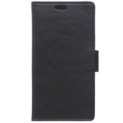 HTC Desire 530 atvēramais ādas melns maciņš (maks) / Vacins.lv