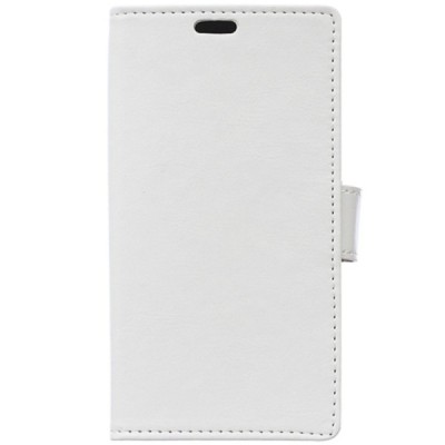 HTC Desire 530 atvēramais ādas balts maciņš (maks) / Vacins.lv