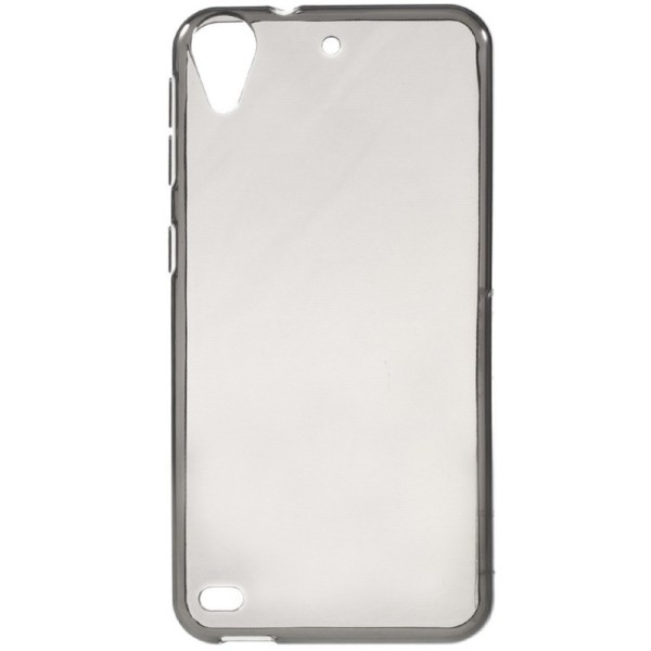 Kieto silikono (TPU) dėklas - skaidrus, pilkas (Desire 530)