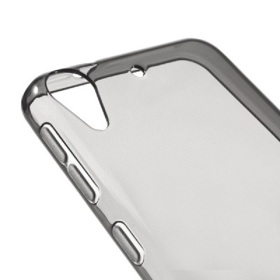 HTC Desire 530 kieto silikono TPU skaidrus pilkas dėklas - nugarėlė / Priedai.lt