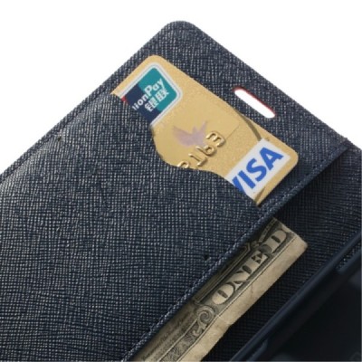 Sony Xperia Z1 Compact Mercury raudonas atverčiamas dėklas - piniginė / Priedai.lt