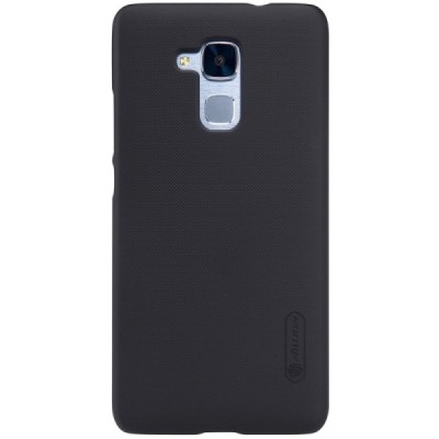 Huawei Honor 5c (Honor 7 Lite) Nillkin Frosted Shield melns plastmasas apvalks + ekrāna aizsargplēve / Vacins.lv