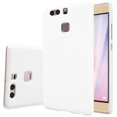 Huawei P9 Nillkin Frosted Shield balts plastmasas apvalks + ekrāna aizsargplēve / Vacins.lv