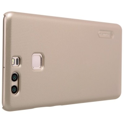 Huawei P9 Nillkin Frosted Shield zelta plastmasas apvalks + ekrāna aizsargplēve / Vacins.lv