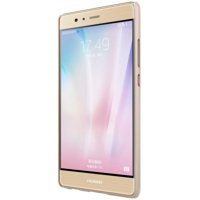 Huawei P9 Nillkin Frosted Shield zelta plastmasas apvalks + ekrāna aizsargplēve / Vacins.lv