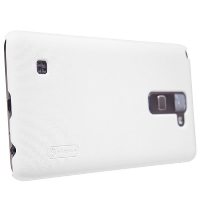 LG Stylus 2 (K520) Nillkin Frosted Shield balts plastmasas apvalks + ekrāna aizsargplēve / Vacins.lv