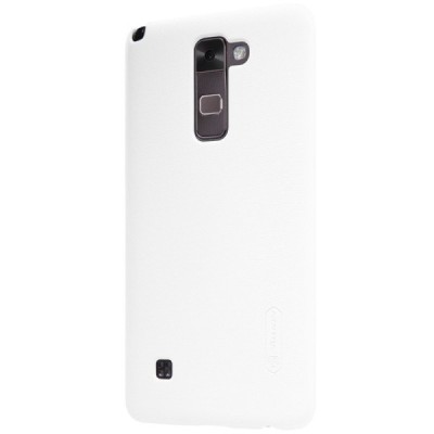 LG Stylus 2 (K520) Nillkin Frosted Shield balts plastmasas apvalks + ekrāna aizsargplēve / Vacins.lv
