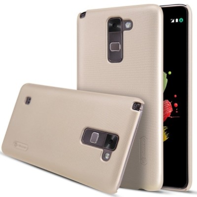 LG Stylus 2 (K520) Nillkin Frosted Shield zelta plastmasas apvalks + ekrāna aizsargplēve / Vacins.lv