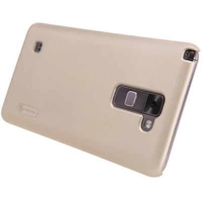 LG Stylus 2 (K520) Nillkin Frosted Shield zelta plastmasas apvalks + ekrāna aizsargplēve / Vacins.lv