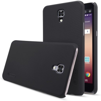 LG X-Screen (K500N) Nillkin Frosted Shield melns plastmasas apvalks + ekrāna aizsargplēve / Vacins.lv